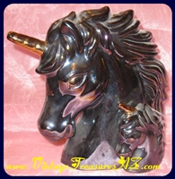 Image for Unicorn Mother and Baby Iridescent Lusterware Head Bust Statue/Figure/Figurine <b><span style='color:red'>*****PRIORITY MAIL SHIPPING INCLUDED – DOMESTIC ORDERS ONLY!*****</span></b><span style='color:purple'>